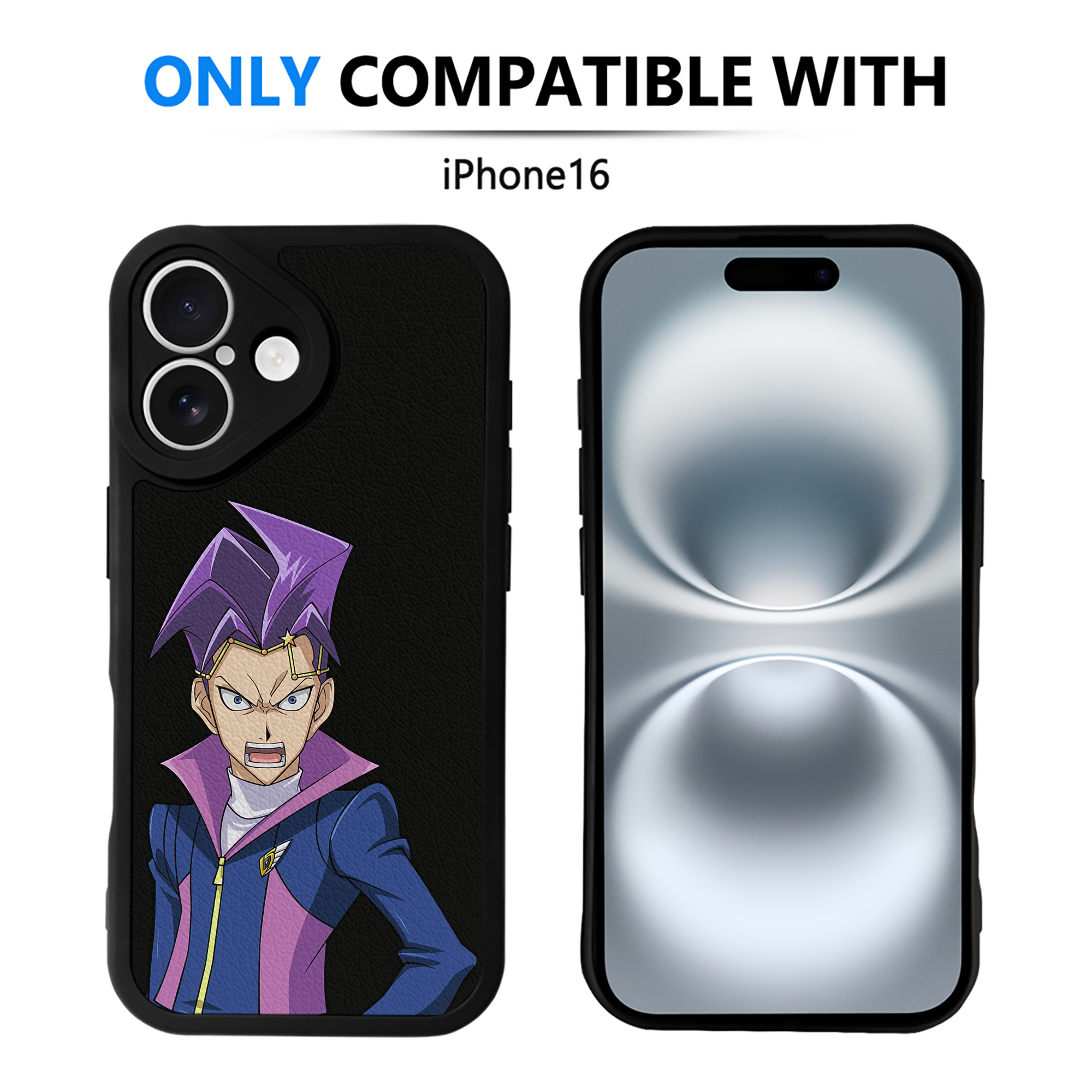 遊☆戯☆王 Yu-Gi-Oh! 【iPhone 16シリーズ対応】シリコンスマホケース（レザー調） 材質：シリコン
